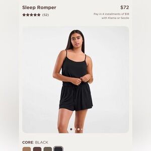 Brand NEW Nuuds Sleep Romper Black Large